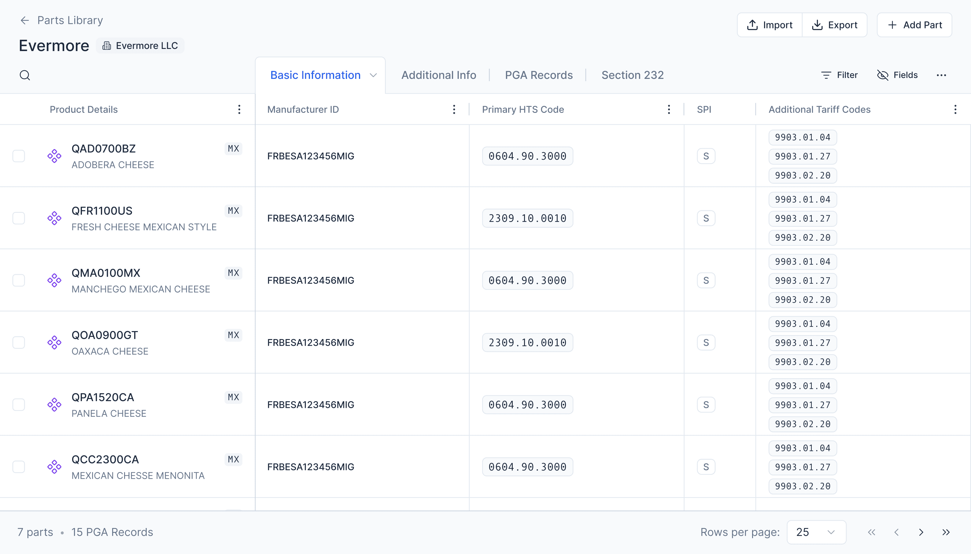 Parts Library workflow preview (placeholder screenshot — replace with final Parts Library image)